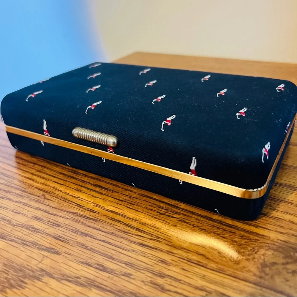 Vintage Golf Motif Cuff Link Storage Box